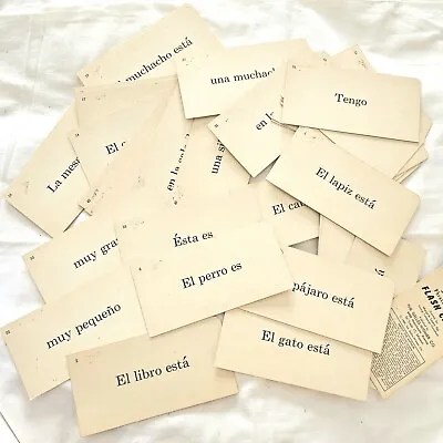 Vintage Spanish Flash Cards 49 Total • $19.99