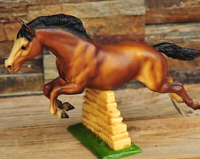 Breyer Horse Vintage Jumping Bay Model #300 Stone Wall & Grass • $27.95