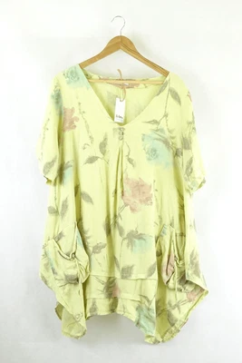 $33 • Buy Made In Italy Yellow Top M By Reluv Clothing