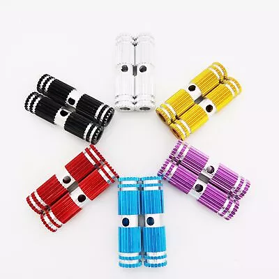 Mini Gear Type Metal Alloy Bike Foot Pegs Black Red Silver Purple UPick 2PC 4PC • $7.99