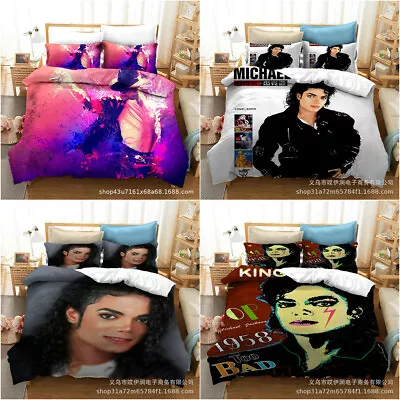 Michael Jackson Bedding Set 3D Print Duvet Cover Pillowcase Duvet Cover • £48