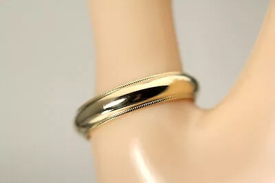 14K Yellow Gold 5 Mm Wide Milgrain Wedding Size 10.5 Band Ring 6 Grams RIN8933 • $429