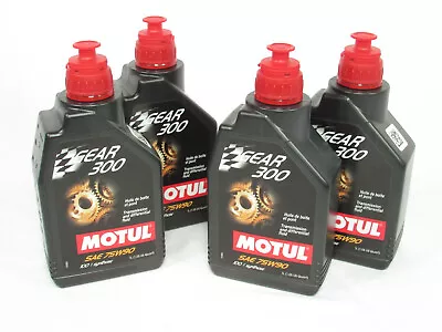 Motul Gear 300 75W-90 Synthetic Transmission / Differential Oil Fluid (4L=4.2QT) • $87.98