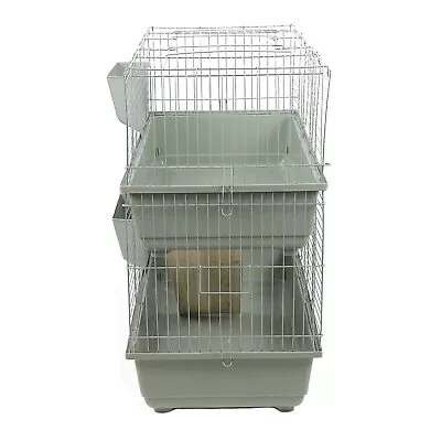 £76.49 • Buy RABBIT LARGE INDOOR CAGE HUTCH RUN DOUBLE DECKER GUINEA PIG 100cm