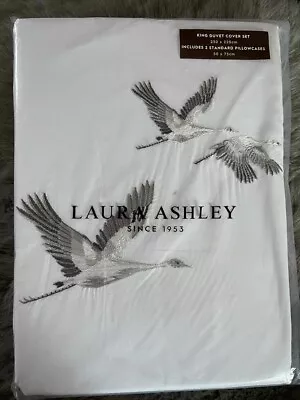 Laura Ashley King Size  Embroidered Duvet Cover Set • £67