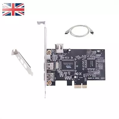 PCIE FireWire Card PCI Ex1 To External IEEE 1394 Adapter Controller 4 Ports • £17.70