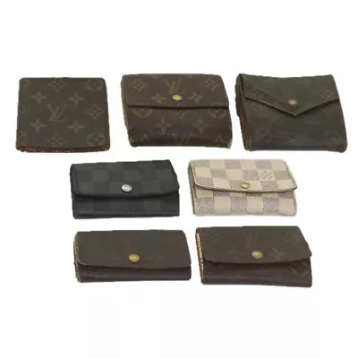 LOUIS VUITTON Damier Azur Damier Graphite Monogram Case Wallet 7Set Auth Ar11440 • $160