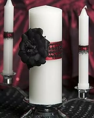 Gothic Romance Wedding Unity Candle And Tapers Set • £39.99