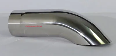 Stainless Steel Exhaust Tip - Turn Down 2.25  Inlet - 2.5  Outlet - 9  Long • $24.95