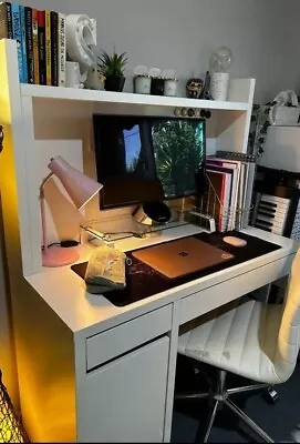 Ikea Micke Desk - White With Drawer And Shelves • $130