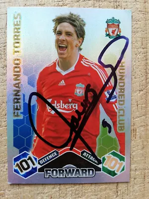 £34.95 • Buy Rare! Fernando Torres Liverpool Legend Hand-signed Topps Match Attax Foil Card