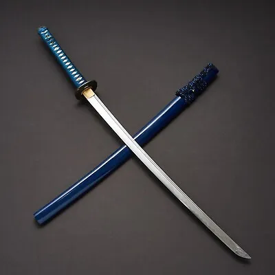 40  Musashi Gold Series Umigame Hand Forged Katana Samurai Sword (Blue) • $499.99