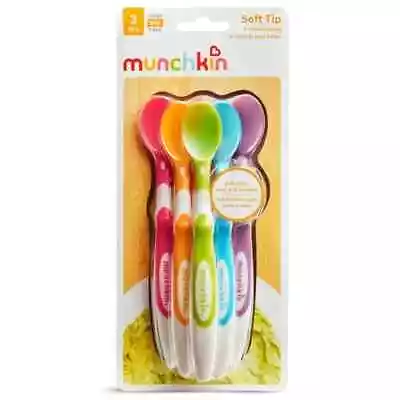 Munchkin Soft-Tip Infant Spoons Multi-Color 6 Pack Unisex FAST SHIPPING • $6.99