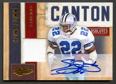 Emmitt Smith 2010 Absolute Canton Dallas Cowboys Gu Jersey Auto Autograph /25 • $224.99