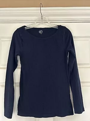 J.CREW Painter Cotton Long Sleeve Tee ~Navy Blue~S • $9.90