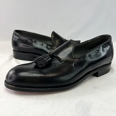 Vintage Classics By Footjoy Tassel Loafer Black Leather Mens Dress Size 10 D • $65.94