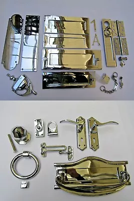 £18.99 • Buy POLISHED CHROME  -Door Furniture Main Front Entrance Traditional Accessories