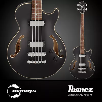 Ibanez AGB200 Artcore Hollow Body Bass (Black Flat) • $1149