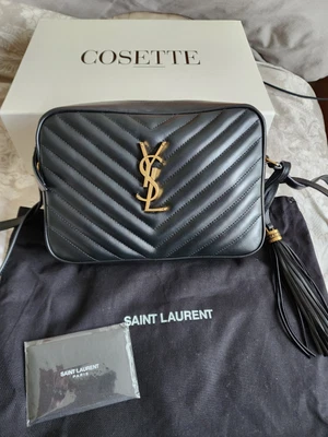 $2100 • Buy YSL Lou Camera Bag In Quilted Leather Black