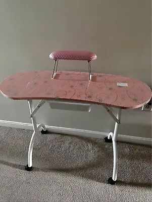 Manicure Nail Table Portable Nail Desk Workstation With Client Wrist Pad/Drawer • $59