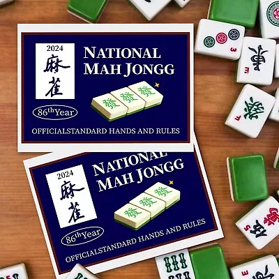 2024  Mahjong Cards 4Pcs Mah Jongg National Official Standard Rules Scorecard • $5.94
