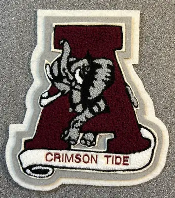 Alabama Crimson Tide Ncaa College Vintage 7.25  Chenille Team Logo Patch • $22.95