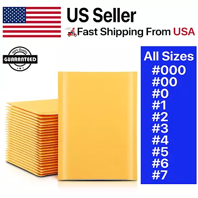 Kraft Bubble Mailers Shipping Mailing Padded Envelops Bags Self Seal Any Size • $174.40