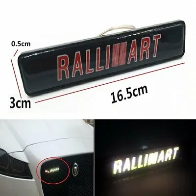 RALLIART LED Light Car Front Grille Badge Illuminated Decal Sticker MITSUBISHI • $10.88