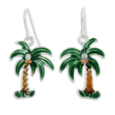 NEW Fun Palm Tree Hawaii Florida Vacation Tropical Island Luau Dangle Earrings • $5.50