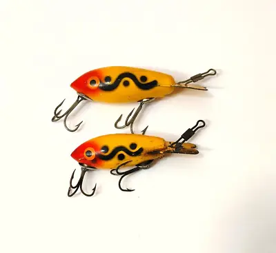 (2) Vintage Bomber Wood Crankbait Fishing Lures Lot Of 2 • $11.99