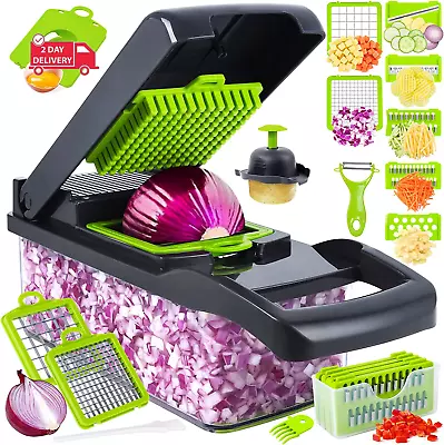 Vegetable Chopper Pro Onion Chopper 14 In 1Multifunctional Food Chopper Kitch • $31.79