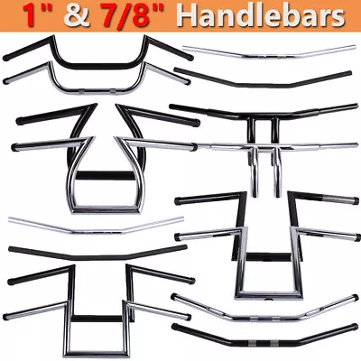 1  7/8  Handlebars Drag Z Bar Fit For Harley Honda Yamaha Suzuki Chopper Yamaha • $36.19