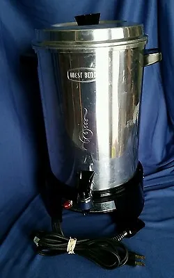 Vintage West Bend Coffee Percolator 30 Cup Commercial 3510 Aluminum Residential • $73.73