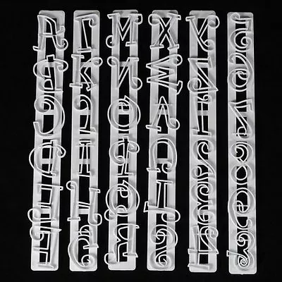 £7.75 • Buy Funky / Script Fondant Number Letters Cake Decorating Sugar Craft Writing Cutter