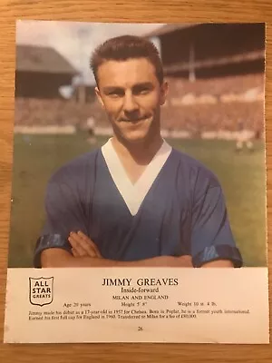 Jimmy Greaves Milan & England Johnny Haynes Fulham Album Page Photos 1961 • $2.51