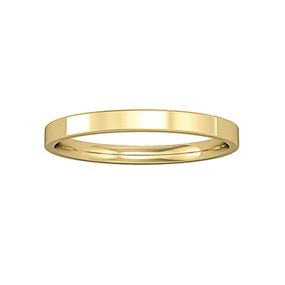 9ct Yellow Gold Diamond Court Wedding Band - 4mm Or 6mm Heavy Weight Comfort Fit