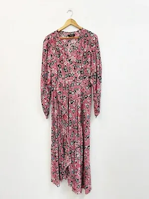 Designer Isabel Marant Size 8 Albini Print Silk Midi STUNNING  Women's Dress • $700