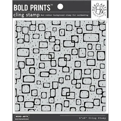 Hero Arts  ABSTRACT FRAMES  Background Cling Bold Prints Stamp 6 X6  2022 • $12.95