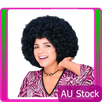 Afro Black 60s 70s Disco Pimp Hippie Costume Wig Men Women Wigs Costume • $25.64
