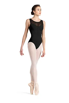 Mirella By Bloch Ladies Boat Neckline Braid Detail Tank Leotard M3115LM Black • £45