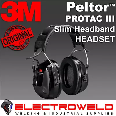 3M PELTOR ProTac III Slim Headset Headband Earmuffs Ear Muffs Listen MT13H220A • $174.95