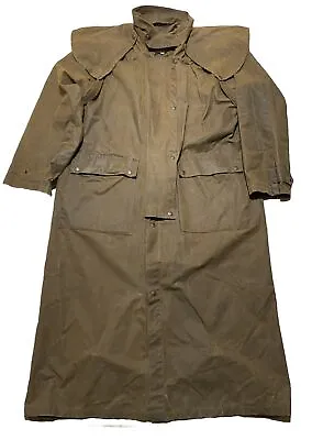 The Australian Outback Collection Oilskin Waxed  Duster Jacket XXL Men’s Vintage • $152.99