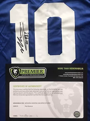 Diego Maradona Signed “Hand Of God” Away Jersey - 100% Authentic COA • $2300