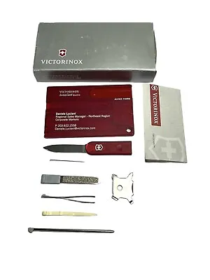 Victorinox SwissCard Quattro Multitool Translucent Red Retired NEW • $24.99