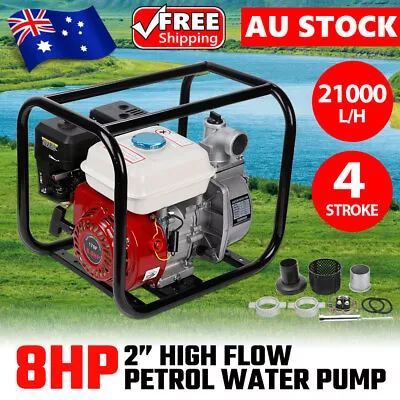 2  Petrol Water Pump High Flow Pressure 350L/min 210CC Fire Fighting Irrigation • $196.95