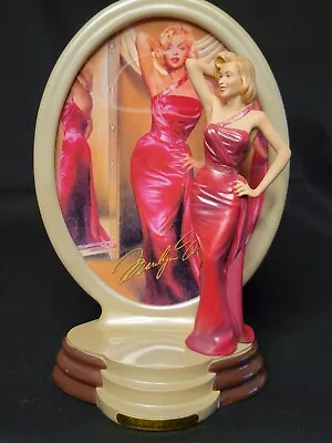 Marilyn Monroe Figurine Plate Bradford Exchange Diamonds Pearls Satin Jewel Vtg • $75