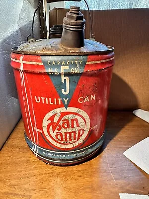 Vintage Van Camp Hardware 5 Gallon Can - Hard To Find- RARE- Gas And Oil • $55