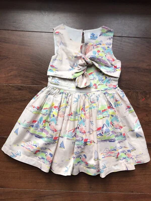 £4.99 • Buy Cute Girls Retro Summer Dress Cotton Pink Age 2-3