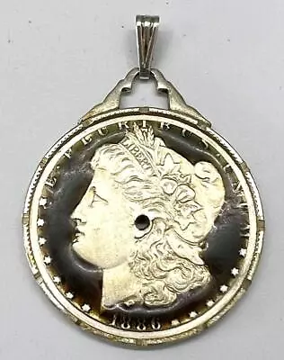 New Old Stock 1886 MORGAN ONE DOLLAR COIN POCKET WATCH (90% SILVER) For Parts • $29.90