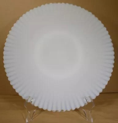 2 MacBeth Evans Depression Glass Monax White Petalware 6 1/2  Dessert Plates • $8.99